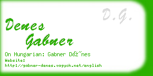 denes gabner business card